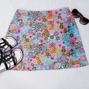 SAHALIE FLORAL PRINT SKIRT SKORT SIZE 10